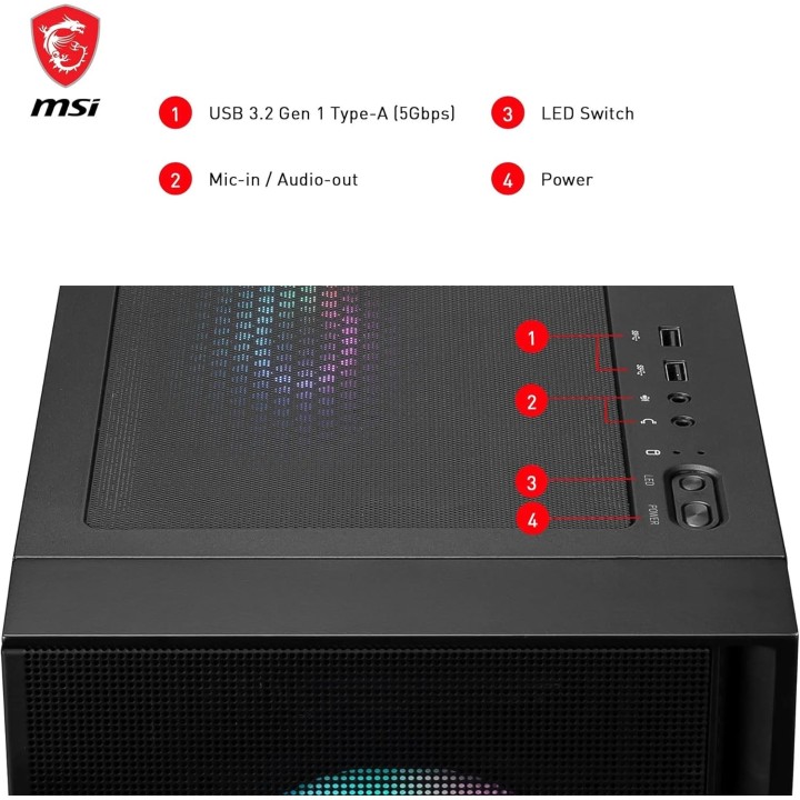 MSI MAG Forge 320R Airflow, Mid-Tower, Black