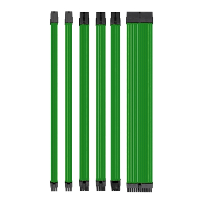Noua Anix, Nylon Sleeved Cable Kit For Power Supply - Green - 1