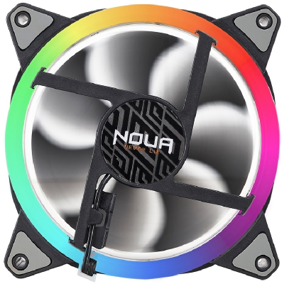 Noua LIPS RGB Rainbow PWM Fan Black - 120mm - 3