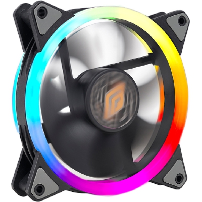 Noua LIPS 3 RGB Rainbow Fan Black with Controller - 120mm - 3
