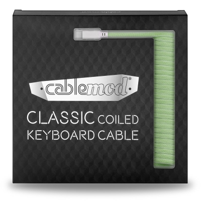 CableMod Classic Coiled Keyboard Cable USB-C To USB-A, Lime Sorbet - 150cm - 4