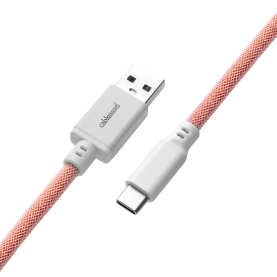 CableMod Classic Coiled Keyboard Cable USB-C To USB-A, Orangesicle - 150cm - 3