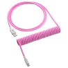 CableMod Classic Coiled Keyboard Cable USB-C To USB-A, Strawberry Cream - 150cm - 1