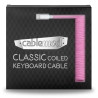 CableMod Classic Coiled Keyboard Cable USB-C To USB-A, Strawberry Cream - 150cm - 4