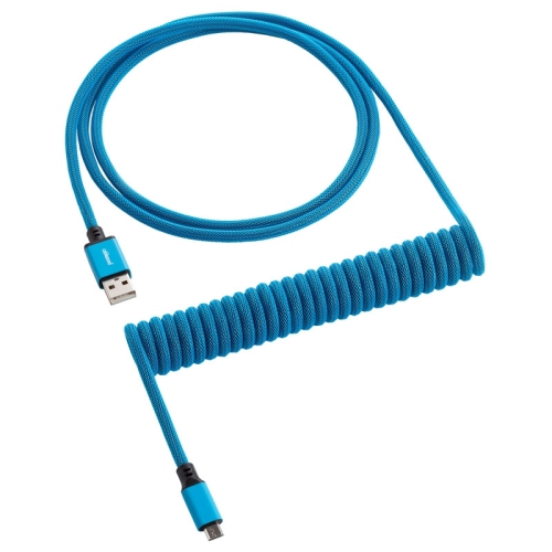 CableMod Classic Coiled Keyboard Cable Micro-USB To USB-A, Spectrum Blue - 150cm - 1