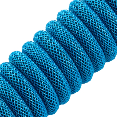 CableMod Classic Coiled Keyboard Cable USB-C To USB-A, Specturm Blue - 150cm - 2