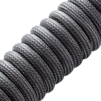 CableMod Classic Coiled Keyboard Cable USB-C To USB-A, Carbon Grey - 150cm - 2