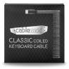 CableMod Classic Coiled Keyboard Cable USB-C To USB-A, Carbon Grey - 150cm - 4