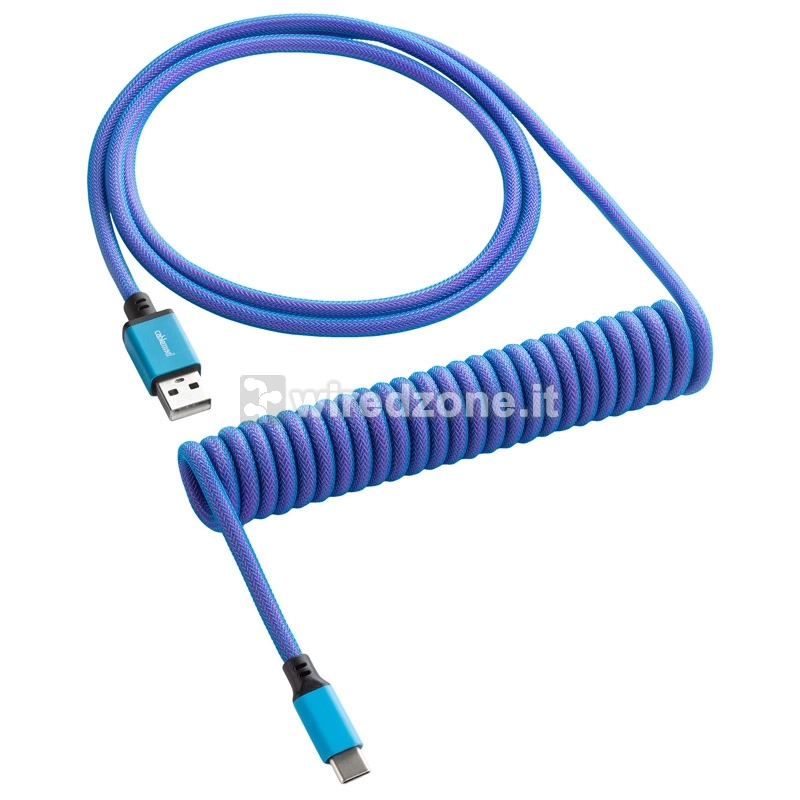 CableMod Classic Coiled Keyboard Cable USB-C To USB-A, Galaxy Blue - 150cm - 1