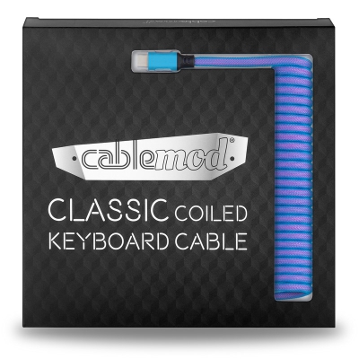 CableMod Classic Coiled Keyboard Cable USB-C To USB-A, Galaxy Blue - 150cm - 4