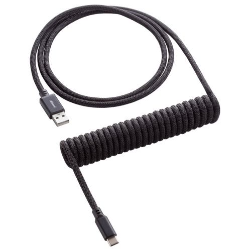 CableMod Classic Coiled Keyboard Cable USB-C To USB-A, Midnight Black - 150cm - 1