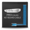 CableMod Pro Coiled Keyboard Cable USB-C To USB-A, Specturm Blue - 150cm - 5