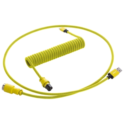 CableMod Pro Coiled Keyboard Cable USB-C To USB-A, Dominator Yellow - 150cm - 1