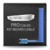 CableMod Pro Coiled Keyboard Cable USB-C To USB-A, Galaxy Blue - 150cm - 5