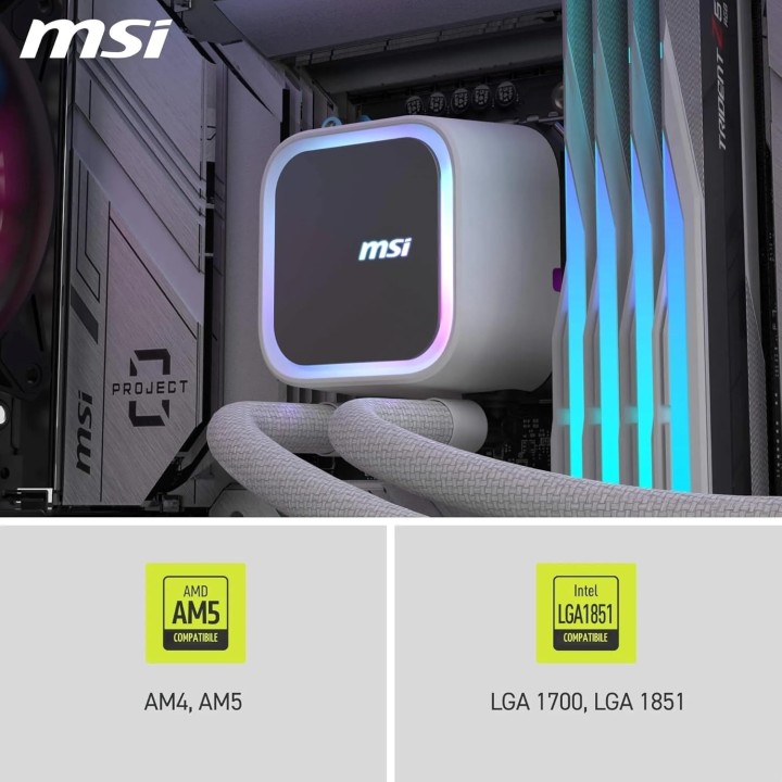 MSI MAG Coreliquid A13 240 White, CPU Liquid Cooling, AIO