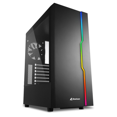 Sharkoon RGB Slider Mid-Tower, Side Glass - Black - 1