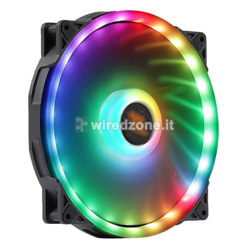Noua Black RGB Rainbow Fan, Bulk - 200mm - 1