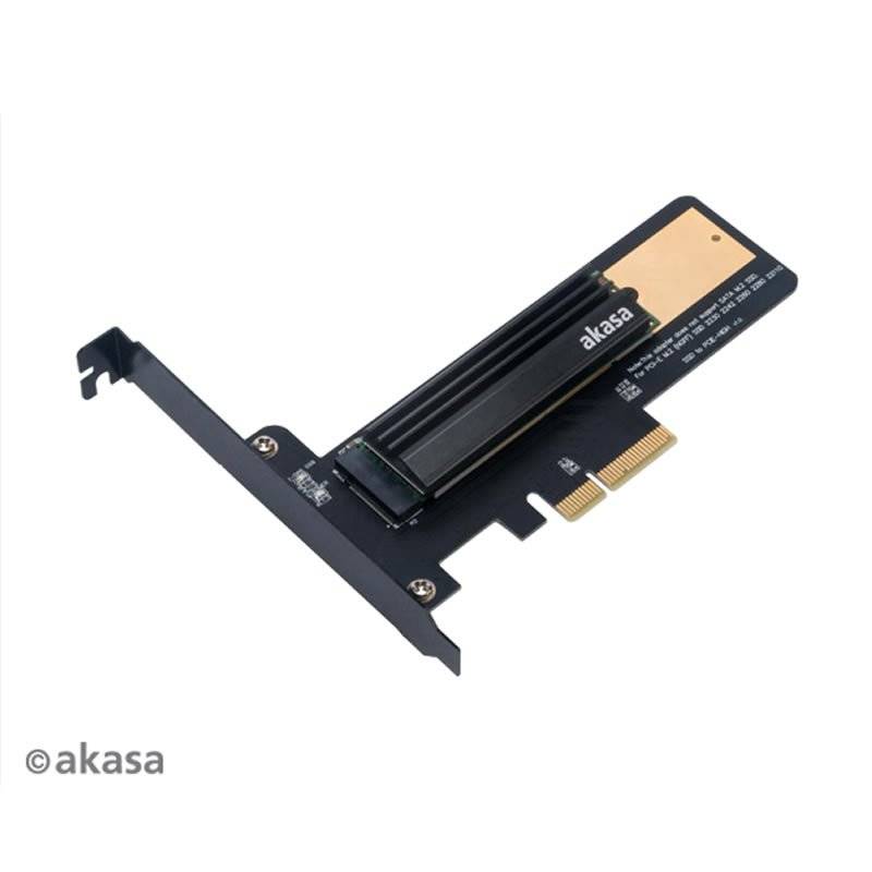 Akasa M.2 X4 PCI-E 3.0 Adapter Card - Black PCB - 1