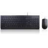 Lenovo Essential Wired Keyboard + Mouse Bundle - Black - 1