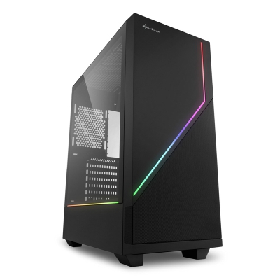 Sharkoon RGB Flow Mid-Tower, Side Glass - Black - 1