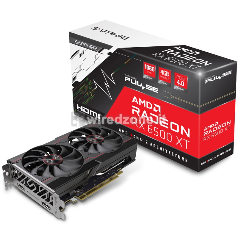 SAPPHIRE Pulse Radeon RX 6500 XT Gaming OC 4G, 4096 MB GDDR6 - 1