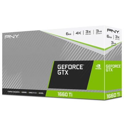 PNY GeForce GTX 1660 Ti 6G Dual Fan, 6144 MB GDDR6 - 6