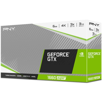 PNY GeForce GTX 1660 Super Single Fan 6G, 6144 MB GDDR6 - 6
