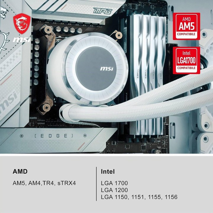 MSI MAG CoreLiquid E360 White, CPU Liquid Cooling, AIO