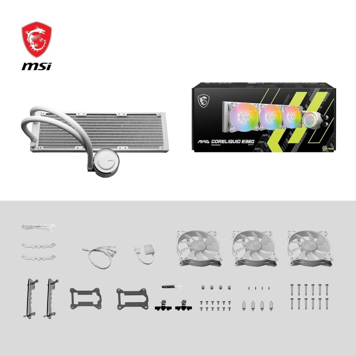 MSI MAG CoreLiquid E360 White, CPU Liquid Cooling, AIO