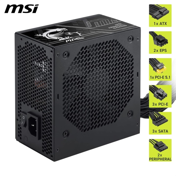 MSI MAG A750BN PCIe5 III, 80 PLUS Bronze, 750w