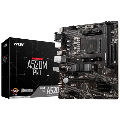 MSI A520M Pro, AMD A520 Mainboard - Socket AM4 - 1