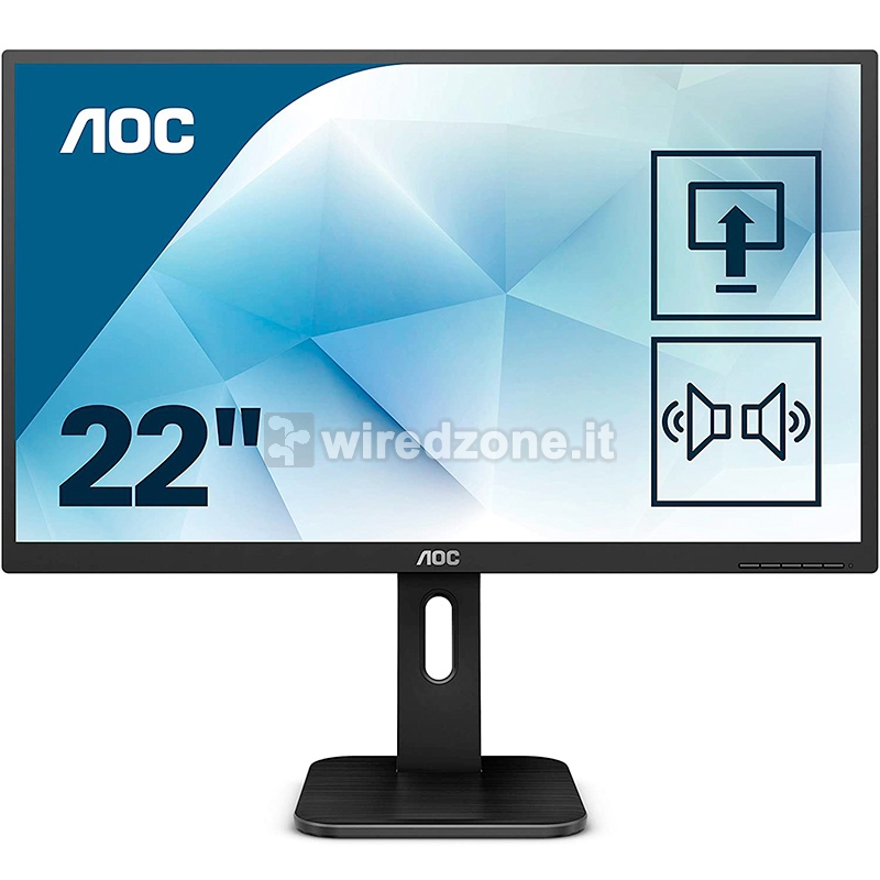 AOC P1 22P1D, 54,6 cm (21.5"), 60Hz, FHD, TN - VGA, HDMI - 1