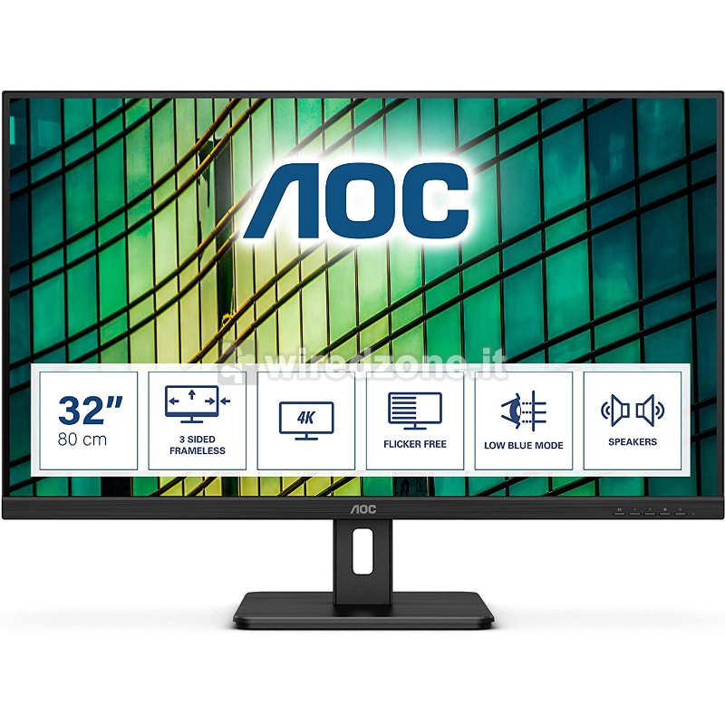 AOC E2 U32E2N, 80 cm (31.5"), 60Hz, 4K UHD, VA - DP, HDMI - 1