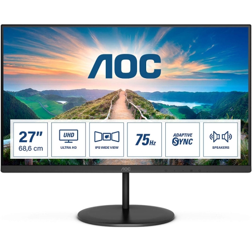 AOC V4 U27V4EA, 68,6 cm (27"), 60Hz, 4K UHD, IPS - DP, HDMI - 1