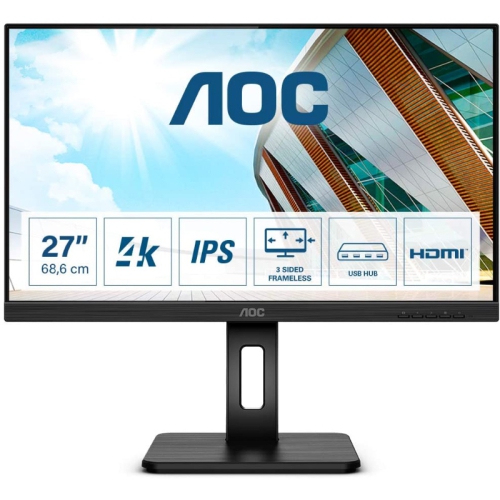 AOC P2 U27P2, 68,6 cm (27"), 60Hz, 4K UHD, IPS - DP, HDMI - 1