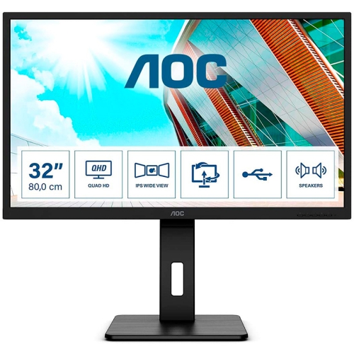 AOC Q32P2CA, 80 cm (31.5"), 75Hz, 2K WQHD, IPS - USB-C, DP, HDMI - 1