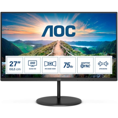 AOC V4 Q27V4EA, 68,6 cm (27"), 75Hz, 2K UHD, IPS - DP, HDMI - 1