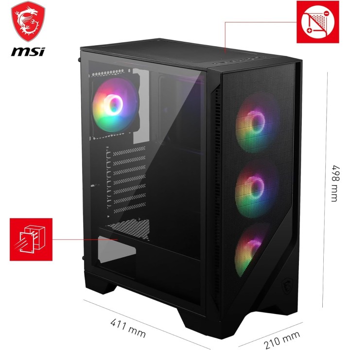 MSI MAG Forge 120A Airflow, Mid-Tower, Black