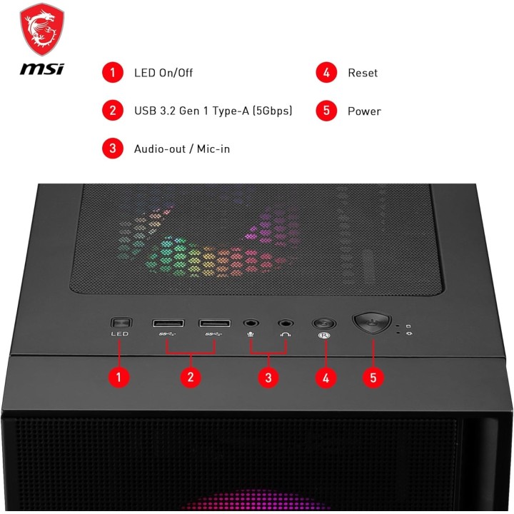 MSI MAG Forge 120A Airflow, Mid-Tower, Black