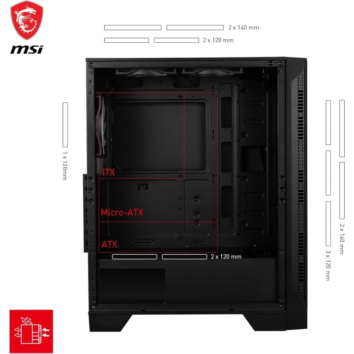MSI MAG Forge 120A Airflow, Mid-Tower, Black