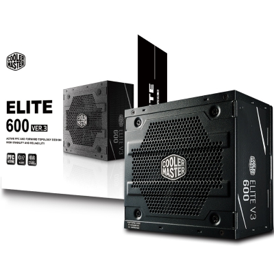 Cooler Master Elite 600W V3, Power Supply - 600 Watt - 6