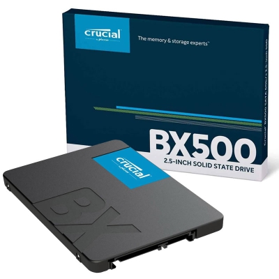 Crucial BX500 2,5" SSD, SATA 6G, 3D-NAND TLC - 240 GB - 1