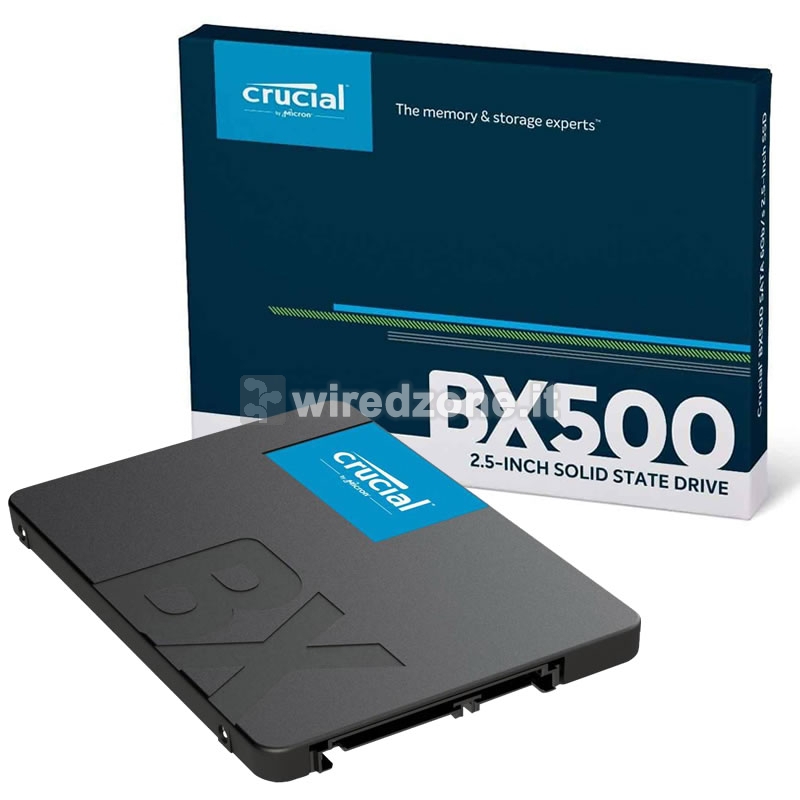Crucial BX500 2,5" SSD, SATA 6G, 3D-NAND TLC - 240 GB - 1