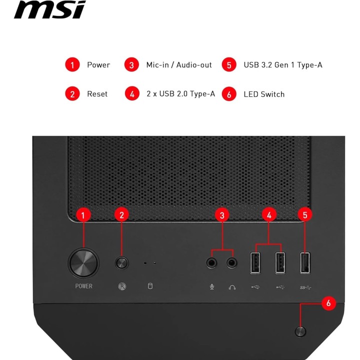 MSI MAG Forge M100R, Micro-Tower, Black