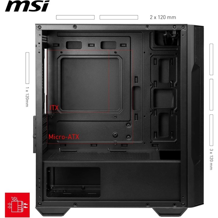 MSI MAG Forge M100R, Micro-Tower, Black