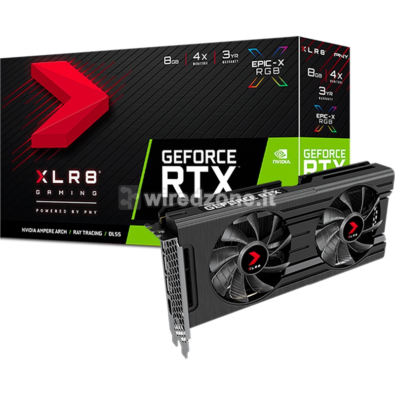 PNY GeForce RTX 3050 XLR8 Revel Epic RGB LHR 8GB GDDR6 - 1