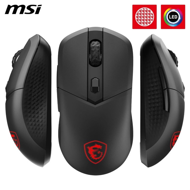 MSI Versa 300 Wireless, Mouse Gaming, Black