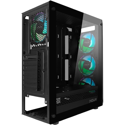 Noua Thor S15 Mid-Tower, Side Glass - Black - 3
