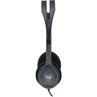 Logitech H111 Stereo, Headphone with Microphone, Wired - Gray - 3