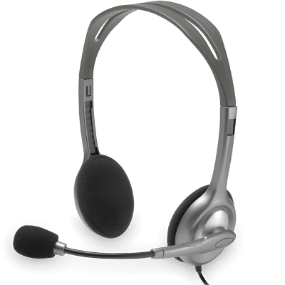 Logitech H110, Stereo Headphone with Microphone, Wired - Black - 1
